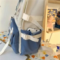 Apparel Canvas Kekemi Bear Friends Backpack With Cow Keychain