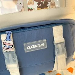 Apparel Canvas Kekemi Bear Friends Backpack With Cow Keychain