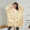 Apparel Carbs Bread Pizza Oversized Thick Blanket Hoodie