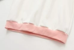 Apparel Rugs & Mats Cartoon Bunny Eating Carrots Pastel Three-Tone Cotton Sweatshirt