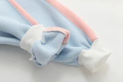 Apparel Rugs & Mats Cartoon Bunny Eating Carrots Pastel Three-Tone Cotton Sweatshirt