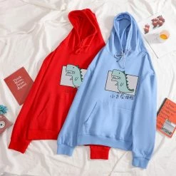 Apparel Cartoon Dinosaur Square Cotton Hoodie