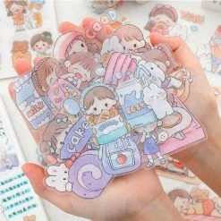 Accessories Stationery Cartoon Girl And Besties Stickers Set