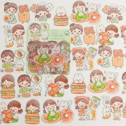 Accessories Stationery Cartoon Girl And Besties Stickers Set