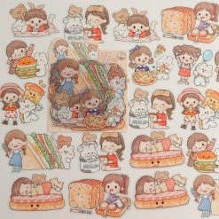 Accessories Stationery Cartoon Girl And Besties Stickers Set