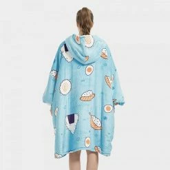 Apparel Cartoon Japanese Sushi Oversized Thick Blanket Hoodie