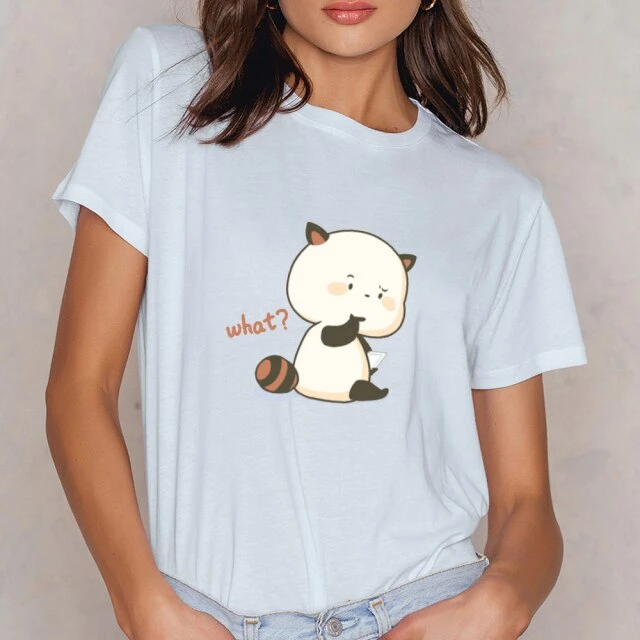 Apparel Cartoon Red Panda Collection 1 Women's Part Cotton Tee 4 Apparel Cartoon Red Panda Collection 1 Women's Part Cotton Tee