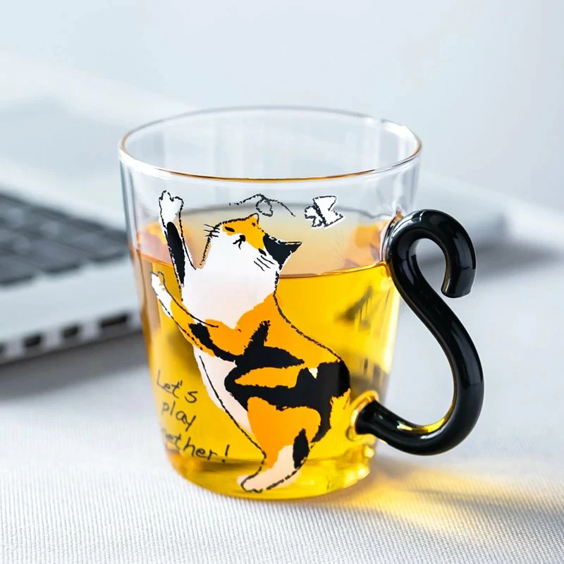 Home Decor Home & Pets Cat Glass Cup With Cute Cat Tail Handle And Silver Spoon 18 Home Decor Home & Pets Cat Glass Cup With Cute Cat Tail Handle And Silver Spoon