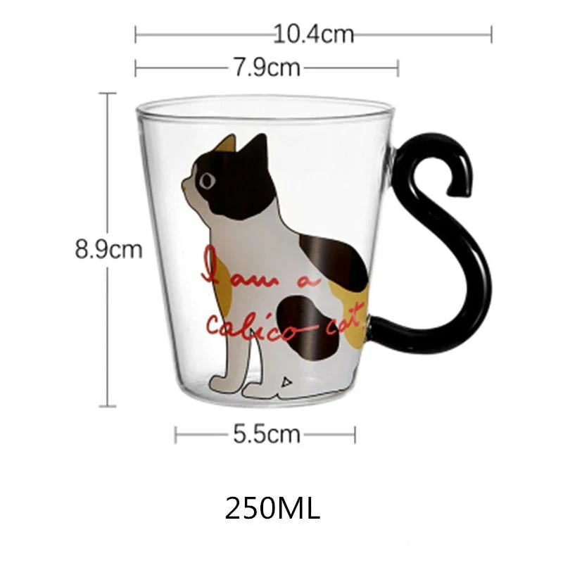 Home Decor Home & Pets Cat Glass Cup With Cute Cat Tail Handle And Silver Spoon 8 Home Decor Home & Pets Cat Glass Cup With Cute Cat Tail Handle And Silver Spoon