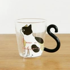 Home Decor Home & Pets Cat Glass Cup With Cute Cat Tail Handle And Silver Spoon 21 Home Decor Home & Pets Cat Glass Cup With Cute Cat Tail Handle And Silver Spoon
