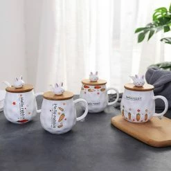 Home Decor Ceramic Kawaii Hello Rabbit Mugs Home & Pets