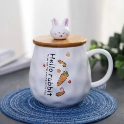 Home Decor Ceramic Kawaii Hello Rabbit Mugs Home & Pets