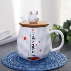 Home Decor Ceramic Kawaii Hello Rabbit Mugs Home & Pets
