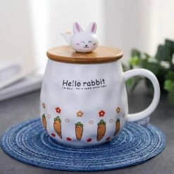 Home Decor Ceramic Kawaii Hello Rabbit Mugs Home & Pets