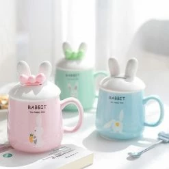 Home Decor Home & Pets Ceramic Kawaii Rabbit Ears Mugs