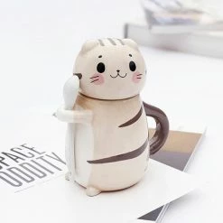 Home Decor Ceramic Kawaii Standing Cat Mug Home & Pets