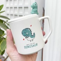 Home Decor Ceramic Little Horn Dinosaur Mug