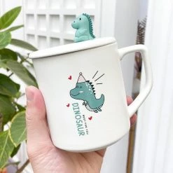 Home Decor Ceramic Little Horn Dinosaur Mug