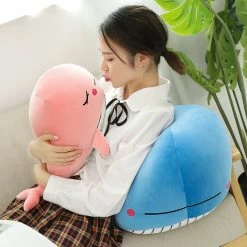 Soft Toy Cheerful Chonky Plumpy Pink Blue Whale | NEW