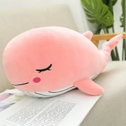 Soft Toy Cheerful Chonky Plumpy Pink Blue Whale | NEW