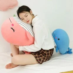Soft Toy Cheerful Chonky Plumpy Pink Blue Whale | NEW