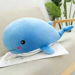 Soft Toy Cheerful Chonky Plumpy Pink Blue Whale | NEW