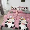 Home Decor Cheerful 'Hi' Cow Pink & Grey Bedding Set 1 Home Decor Cheerful 'Hi' Cow Pink & Grey Bedding Set