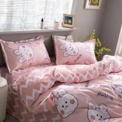 Home Decor Cheerful Rabbit Print Bedding Set Home & Pets