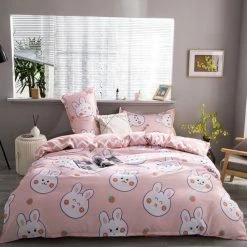Home Decor Cheerful Rabbit Print Bedding Set Home & Pets