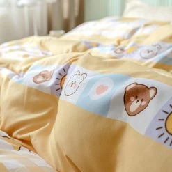 Home Decor Cheering Teddy Bears Bedding Set