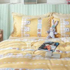 Home Decor Cheering Teddy Bears Bedding Set