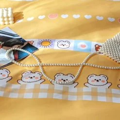 Home Decor Cheering Teddy Bears Bedding Set