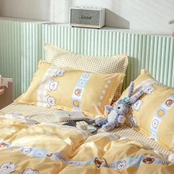 Home Decor Cheering Teddy Bears Bedding Set