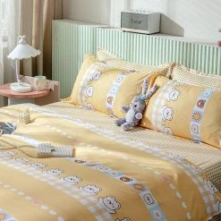 Home Decor Cheering Teddy Bears Bedding Set