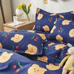 Home Decor Cherry Teddy Bears Bedding Set Home & Pets