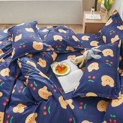 Home Decor Cherry Teddy Bears Bedding Set Home & Pets