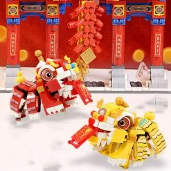 Build It Chinese Lunar Year Lion Dragon Dance Building Set
