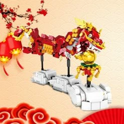 Build It Chinese Lunar Year Lion Dragon Dance Building Set