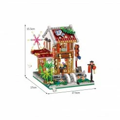 Build It Chinese Street Lake Bridge Pavilion Teahouse Micro Building Set Collection