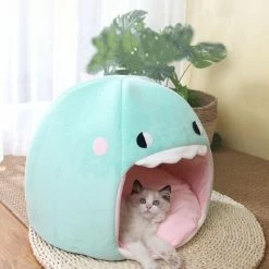 Home Decor Home & Pets Chonky Kawaii Dinosaur Cave Cat Dog Bed