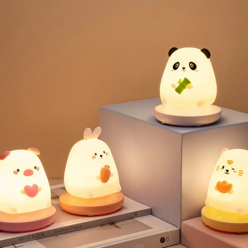 Home Decor Chubby Kawaii Bunny Panda Pig Tiger LED Night Light Collection 4 Home Decor Chubby Kawaii Bunny Panda Pig Tiger LED Night Light Collection