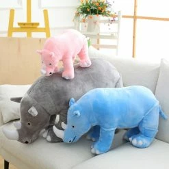 Soft Toy Colorful Cuddly Rhino Plushies Plush & Toys