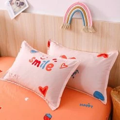 Home Decor Coral Pink Smile Bedding Set Home & Pets