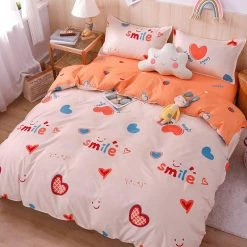 Home Decor Coral Pink Smile Bedding Set Home & Pets