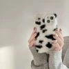 Accessories Cow Print Plush IPhone Case
