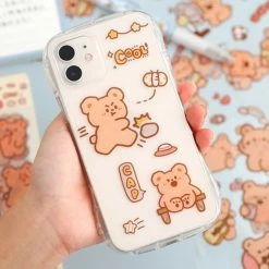 Accessories Stationery Cream Bear And Rabbit Stickers Set