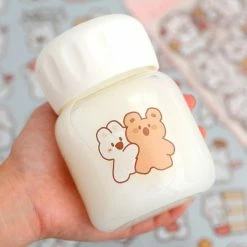 Accessories Stationery Cream Bear And Rabbit Stickers Set