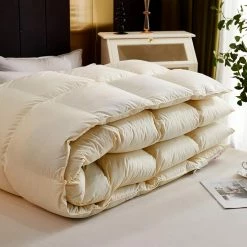 Home Decor Cream Luxury White Goose Down Duvet Comforter Home & Pets