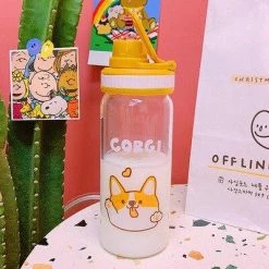 Accessories Cuddly Corgi Water Bottle Cups & Bottles