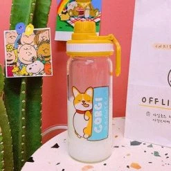 Accessories Cuddly Corgi Water Bottle Cups & Bottles